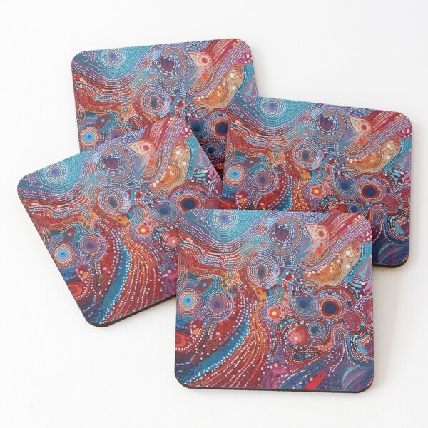 Item preview, Aboriginal Inspired Dot Art - With Ocean and Lava designed and sold by GrinGalore.