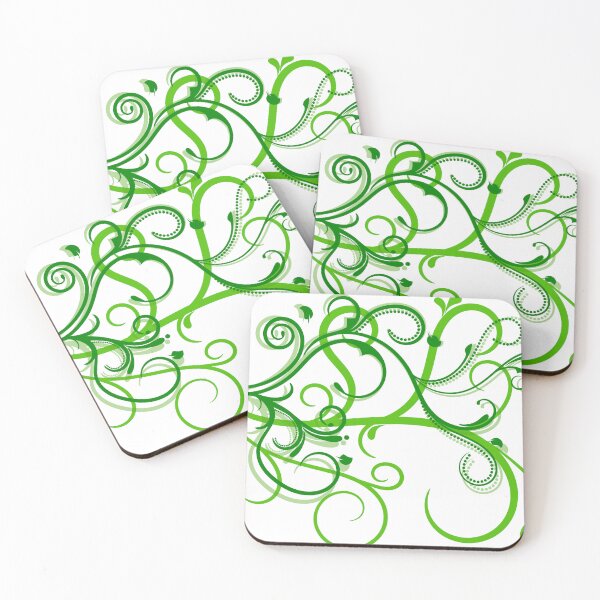 Item preview, Green Nature Vector Flourish Scroll Ornament Design designed and sold by frutigerdesigns.
