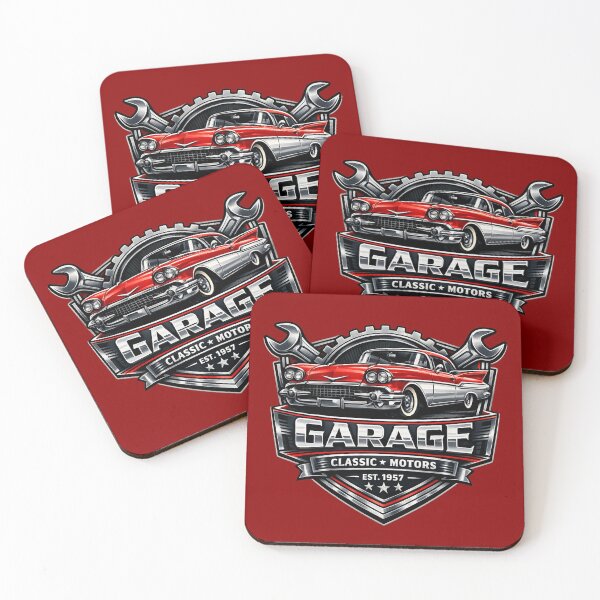 Item preview, Vintage Classic Car Garage Emblem Design designed and sold by Retro Arabica.
