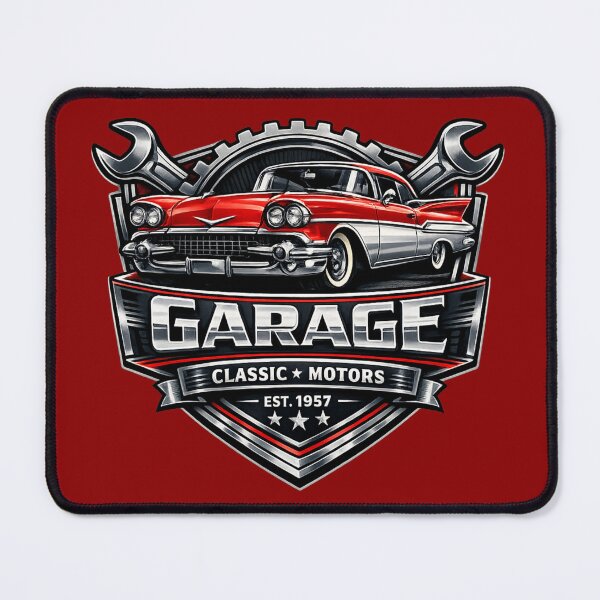 Item preview, Vintage Classic Car Garage Emblem Design designed and sold by Retro Arabica.