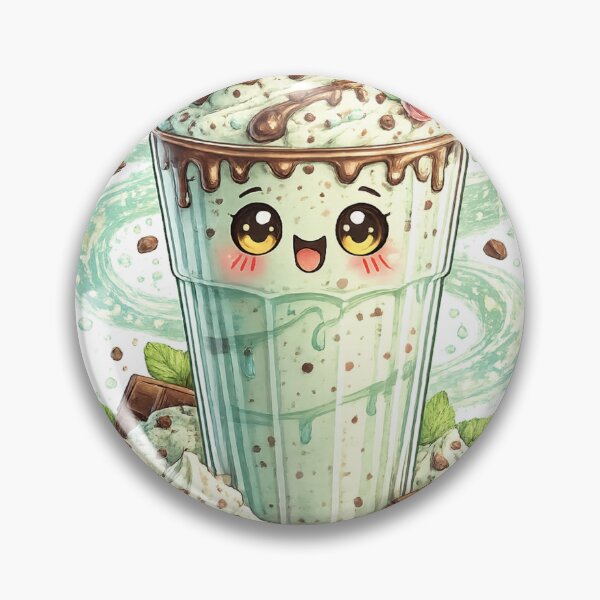 Item preview, Mint Chocolate Chip Milkshake Kawaii designed and sold by redsharkuk.