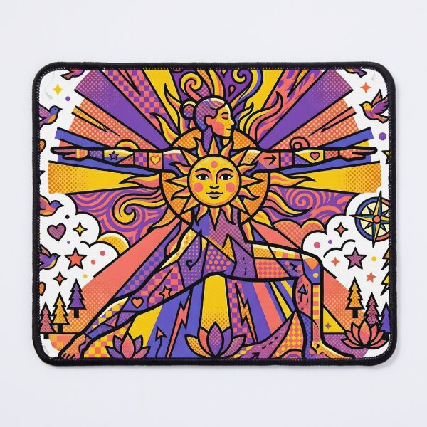 Item preview, Yoga Pose Pop Art Bold Colorful Wellness Sticker designed and sold by Poppy Volt.