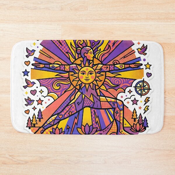 Item preview, Yoga Pose Pop Art Bold Colorful Wellness Sticker designed and sold by Poppy Volt.