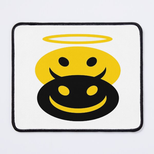 Item preview, Angel and Devil Dual Smiley Minimalist Good vs Evil Aesthetic Design for Trendy Streetwear designed and sold by Bright Nest Studio.