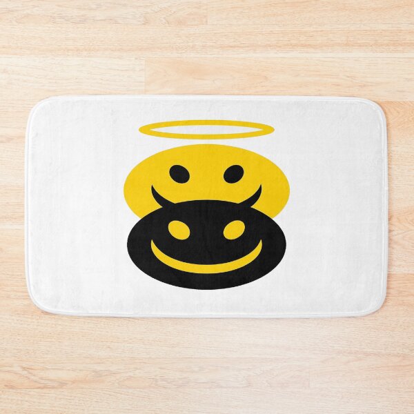 Item preview, Angel and Devil Dual Smiley Minimalist Good vs Evil Aesthetic Design for Trendy Streetwear designed and sold by Bright Nest Studio.