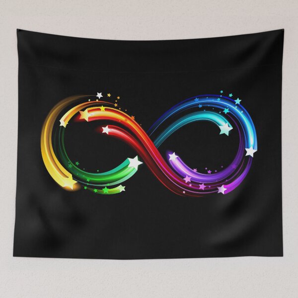 Item preview, Infinity symbol of rainbow comets designed and sold by Blackmoon9.