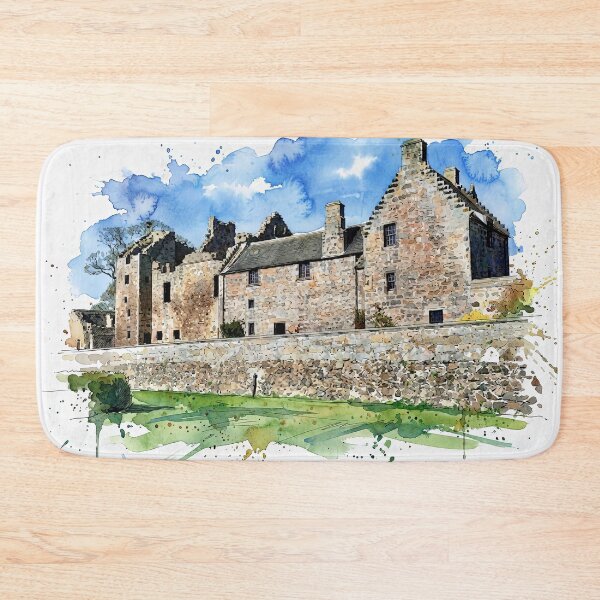 Item preview, Watercolour illustration of Aberdour Castle, Fife, Scotland designed and sold by davidelder.