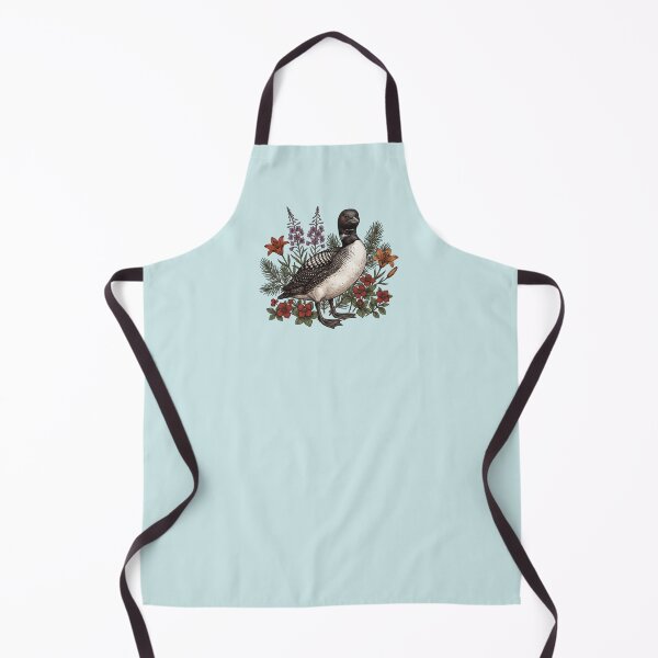 Item preview, Common Loon with Fireweed Lilies and Pine designed and sold by BirdsnStuff.