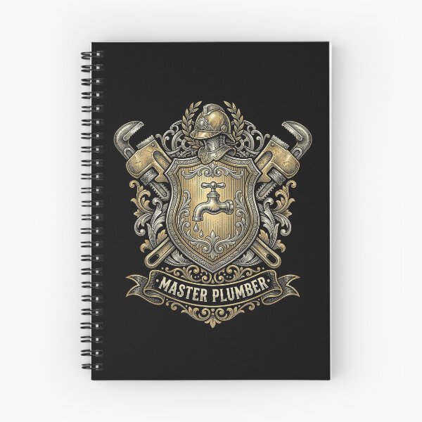 Item preview, Master Plumber Pipe Wrench Crest T-Shirt designed and sold by SayIt-Wear.