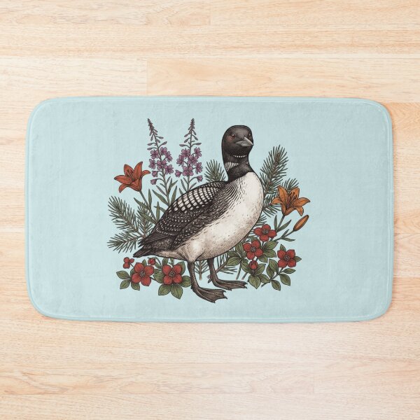Item preview, Common Loon with Fireweed Lilies and Pine designed and sold by BirdsnStuff.