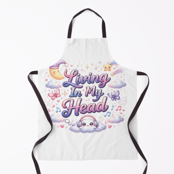 Item preview, Living In My Head Cute Kawaii Aesthetic Quote Pastel Dreamy Mood Design designed and sold by Sanika arts .