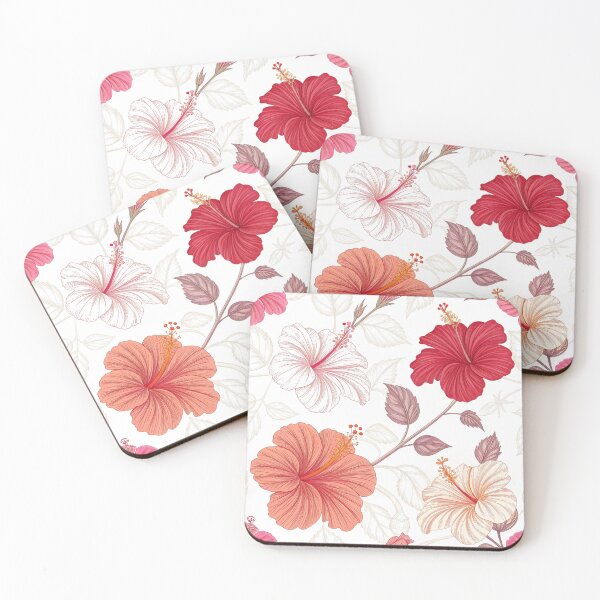 Item preview, Hibiscus Seamless Pattern with Red Flowers | designed and sold by Erik Visnievskij.