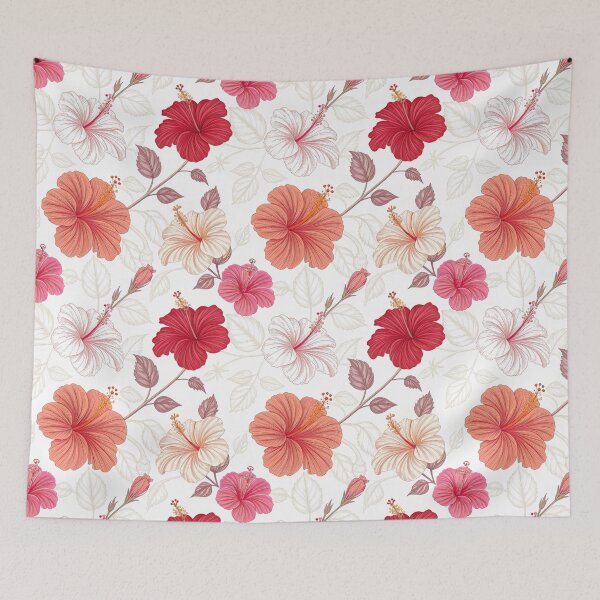 Item preview, Hibiscus Seamless Pattern with Red Flowers | designed and sold by Erik Visnievskij.