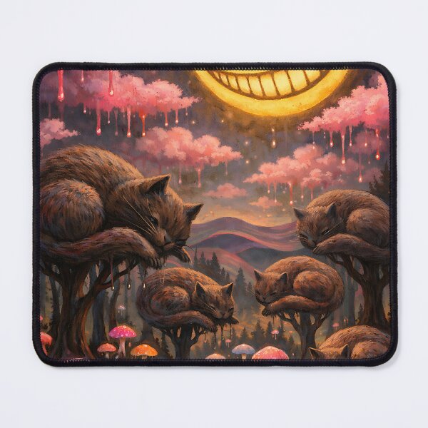 Item preview, The Grinning Cheshire Landscape - Trippy Psychedelic Art designed and sold by bapupa.