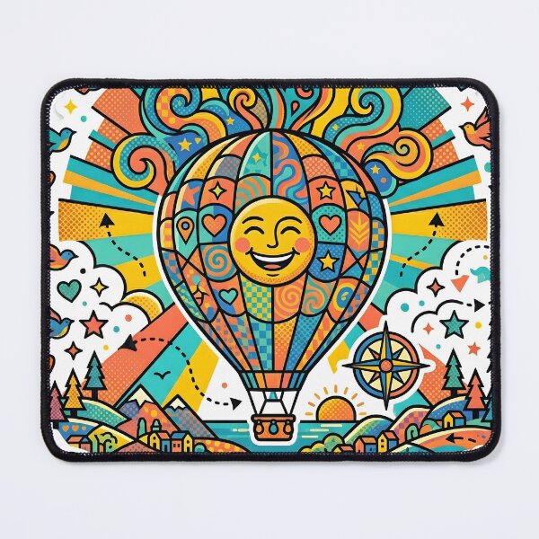 Item preview, Hot Air Balloon Pop Art Bold Colorful Travel Wanderlust Sticker designed and sold by Poppy Volt.