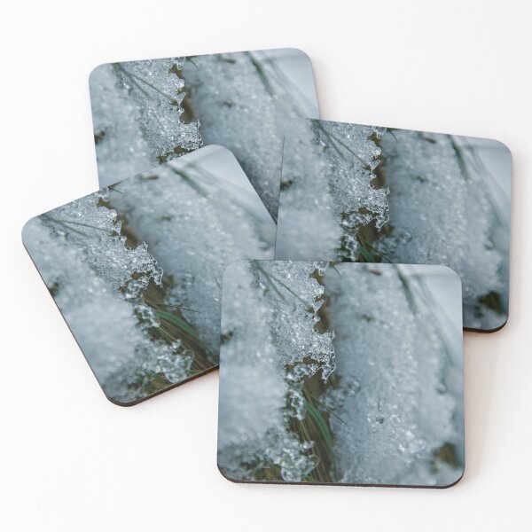 Item preview, Winter Ice Macro on Green Grass designed and sold by ShotsbyDesiree.