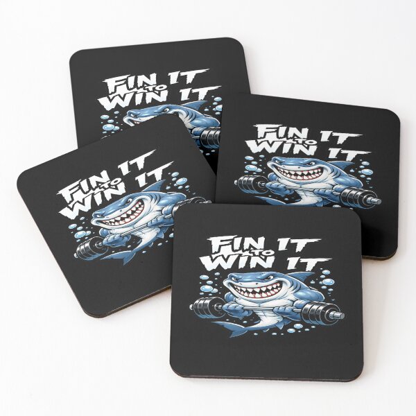 Item preview, Strong Shark Gym “Fin It to Win It” Fitness Motivation Design for Workout & Sports Lovers designed and sold by Bright Nest Studio.