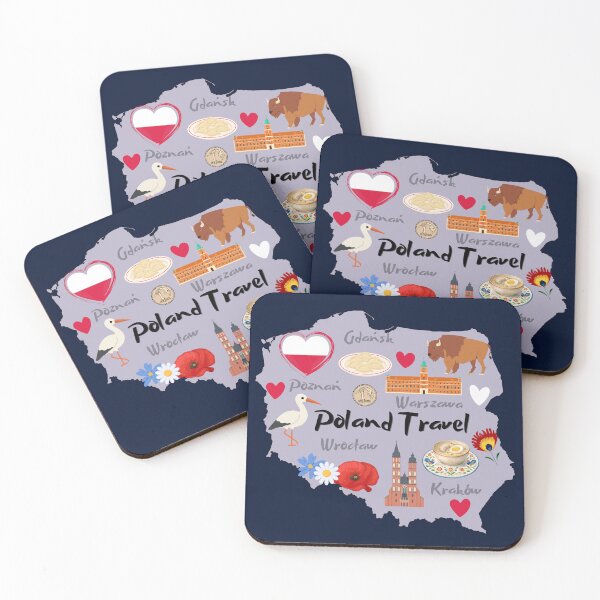 Item preview, Poland Travel Map designed and sold by AnulaArt.