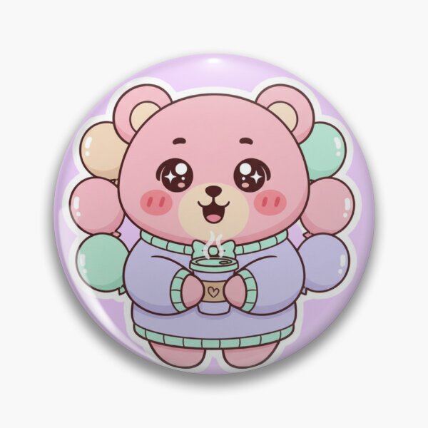 Item preview, Kawaii Bear Coffee Sticker Cute Cozy Teddy Aesthetic designed and sold by yofeustore.