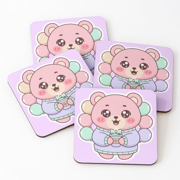 Item preview, Kawaii Bear Coffee Sticker Cute Cozy Teddy Aesthetic designed and sold by yofeustore.