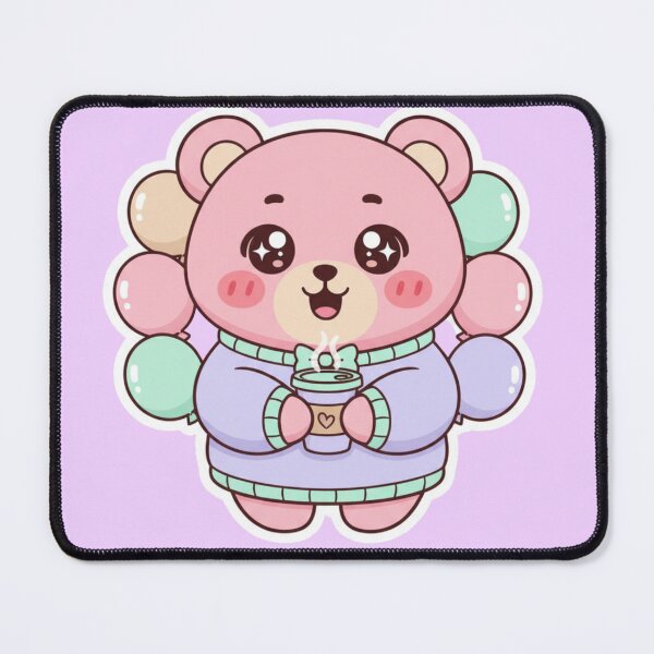 Item preview, Kawaii Bear Coffee Sticker Cute Cozy Teddy Aesthetic designed and sold by yofeustore.