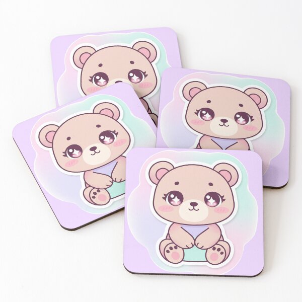 Item preview, Kawaii Bear Aesthetic Sticker Cute Teddy Pastel Design designed and sold by yofeustore.