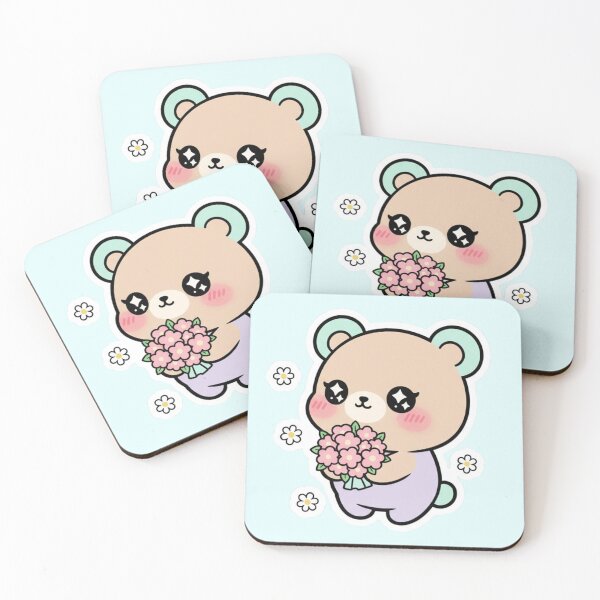 Item preview, Kawaii Bear Flower Sticker Cute Teddy Aesthetic Gift designed and sold by yofeustore.