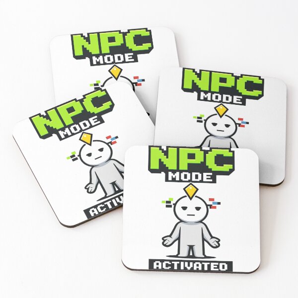 Item preview, NPC Mode Activated Pixel Funny Cartoon designed and sold by JVDesignsShop.