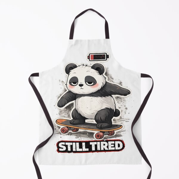 Item preview, Panda Skate Still Tired? Low Battery Streetwear Humor designed and sold by LazyMoodStudio.