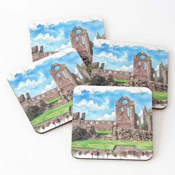 Artikelvorschau, Aquarellillustration der Abtei Arbroath, Angus, Schottland entworfen und verkauft von davidelder.