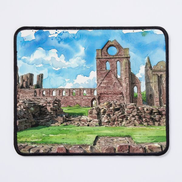 Item preview, Watercolour illustration of Arbroath Abbey, Angus, Scotland designed and sold by davidelder.