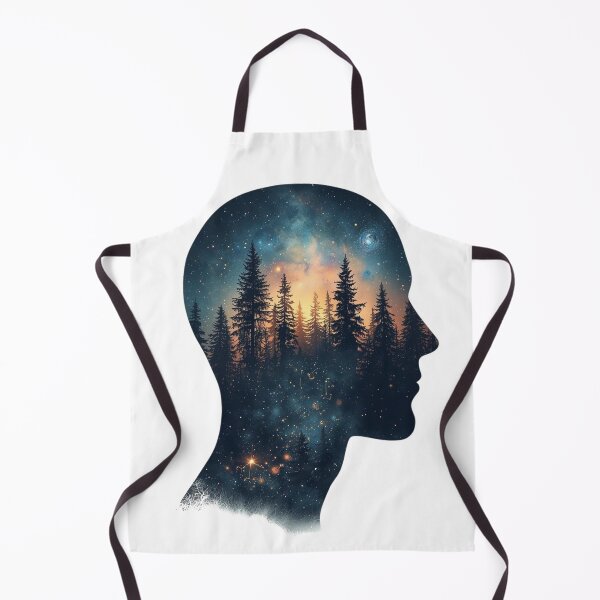 Item preview, The Cosmic Forest Within – Human Silhouette Galaxy Landscape designed and sold by catcurio.