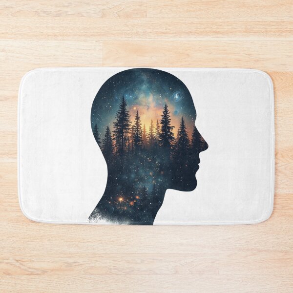 Item preview,  The Cosmic Forest Within – Human Silhouette Galaxy Landscape designed and sold by catcurio.