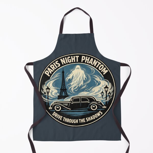 Item preview, Paris Night Phantom Vintage Ghost Car Poster designed and sold by Retro Arabica.