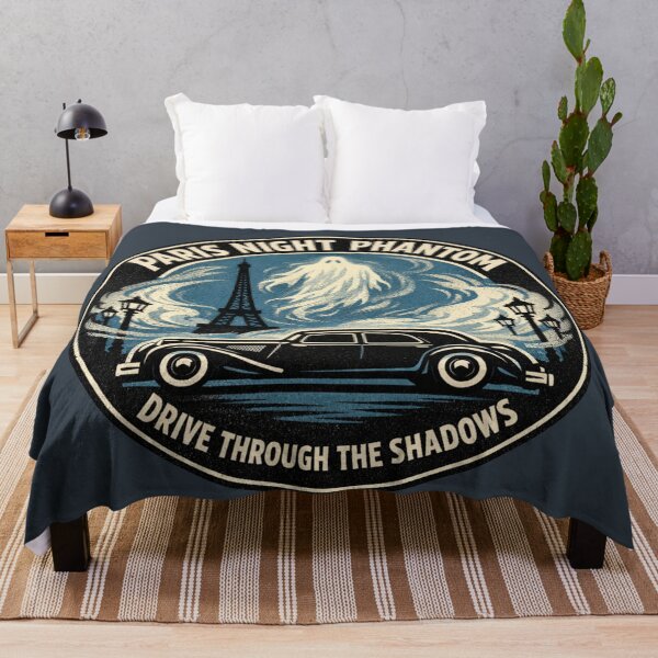 Item preview, Paris Night Phantom Vintage Ghost Car Poster designed and sold by Retro Arabica.