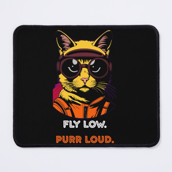 Item preview, Fly Low Purr Loud Cat Pilot Aviation Aesthetic designed and sold by Quotable Gear.