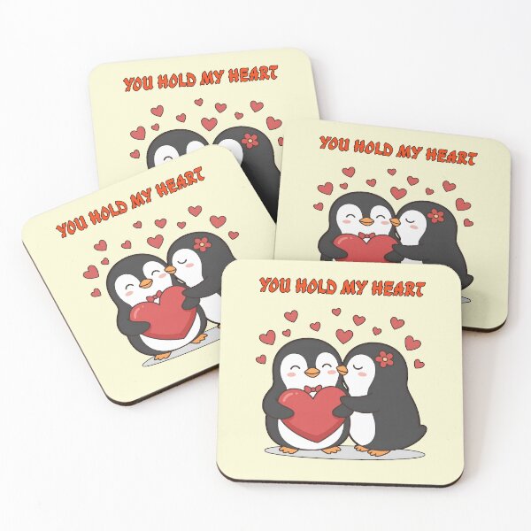 Item preview, You Hold My Heart - Cute Penguin Couple Valentine Love designed and sold by INNERSELFART.