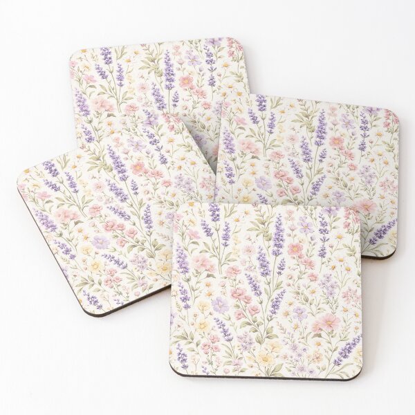 Item preview, Vintage Victorian Wildflower & Lavender Chintz Pattern designed and sold by OpenDreamArts.