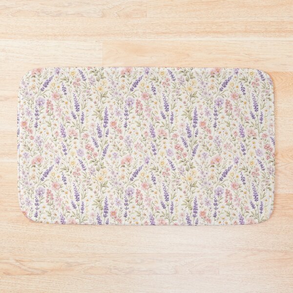 Item preview, Vintage Victorian Wildflower & Lavender Chintz Pattern designed and sold by OpenDreamArts.