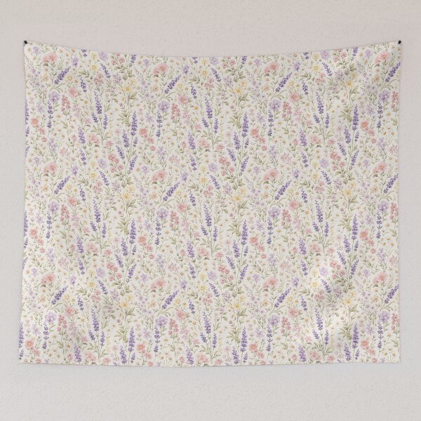 Item preview, Vintage Victorian Wildflower & Lavender Chintz Pattern designed and sold by OpenDreamArts.