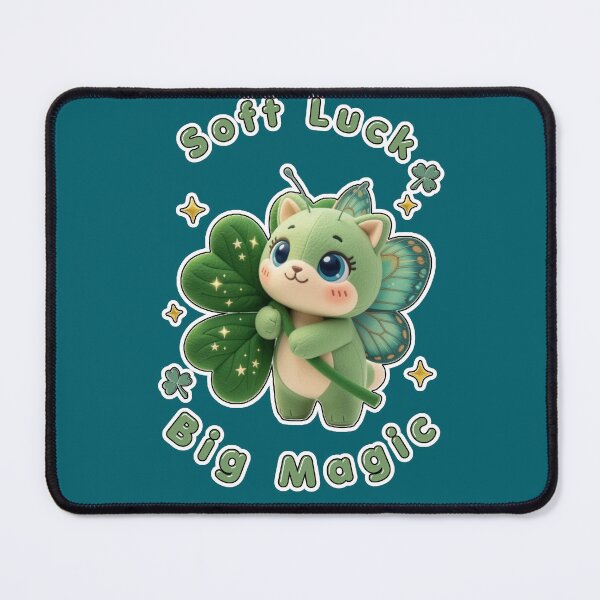 Item preview, Soft Luck Big Magic Caterfly Cat Art designed and sold by CloudyCatArt.