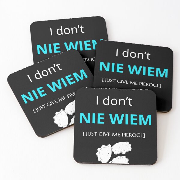 Item preview, Black Funny Polish Food Menu I don't NIE WIEM just Give Me Pierogi designed and sold by VibePolinglish.