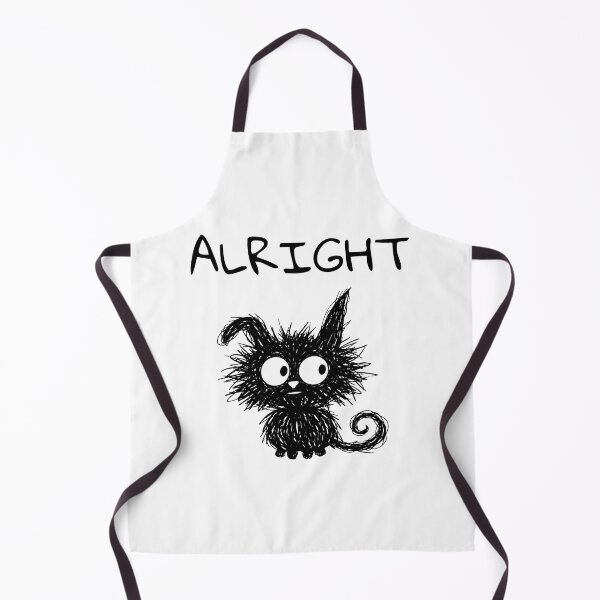 Item preview, Funny Black Cat – Alright Mood | Doodle Cat Meme designed and sold by moodiecatshop.