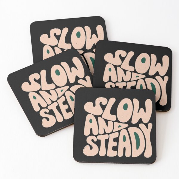 Item preview, Retro “Slow and Steady” Motivational Typography Design for Calm Living, Patience & Wellness designed and sold by Bright Nest Studio.