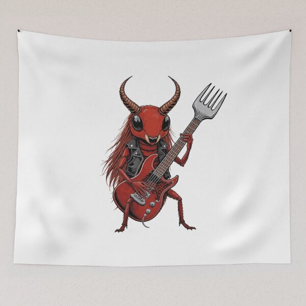 Item preview, Metal Roach Shredder - Hell Bug Guitarist Art designed and sold by NexKris.