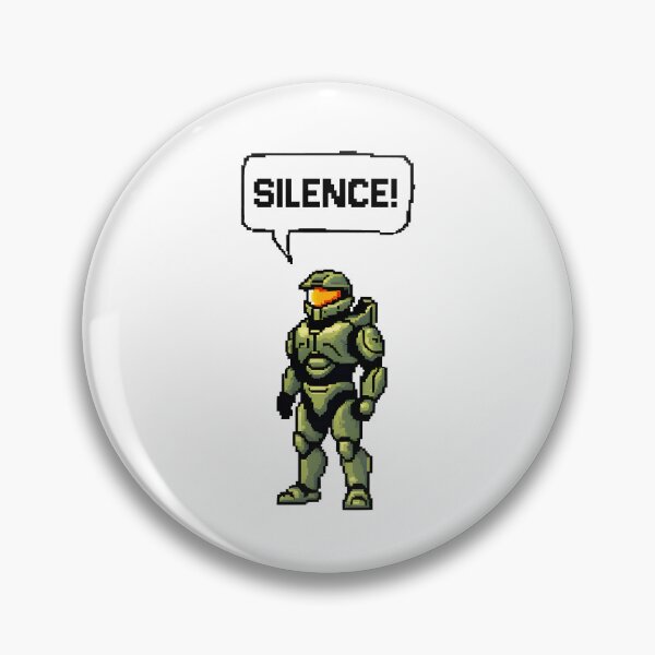 Item preview, Spartan 117 Master Chief Silence Funny Quote – Gaming Fan Art  (version 3) designed and sold by SlightlyUnreal.
