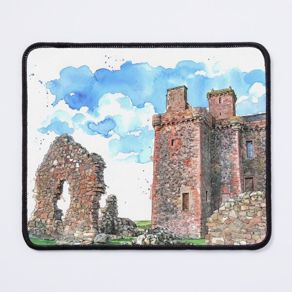 Item preview, Watercolour illustration of Balvaird Castle, Perthshire, Scotland designed and sold by davidelder.