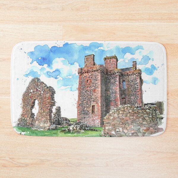 Item preview, Watercolour illustration of Balvaird Castle, Perthshire, Scotland designed and sold by davidelder.