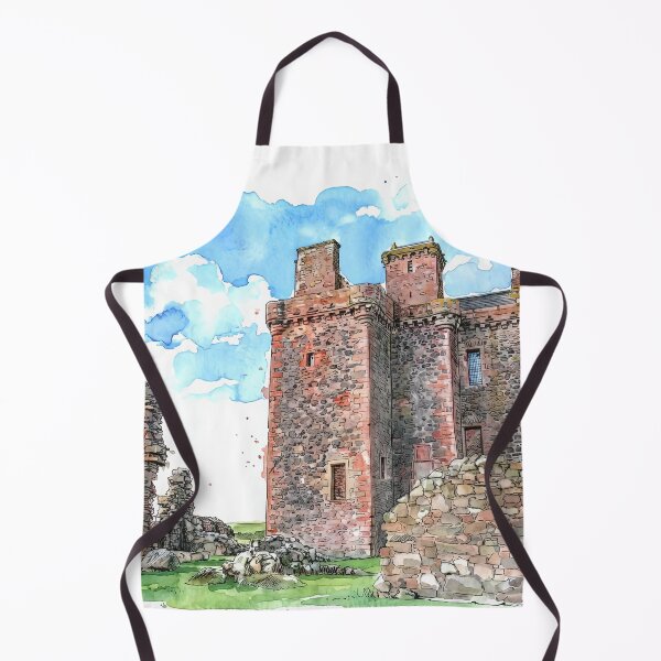Item preview, Watercolour illustration of Balvaird Castle, Perthshire, Scotland designed and sold by davidelder.