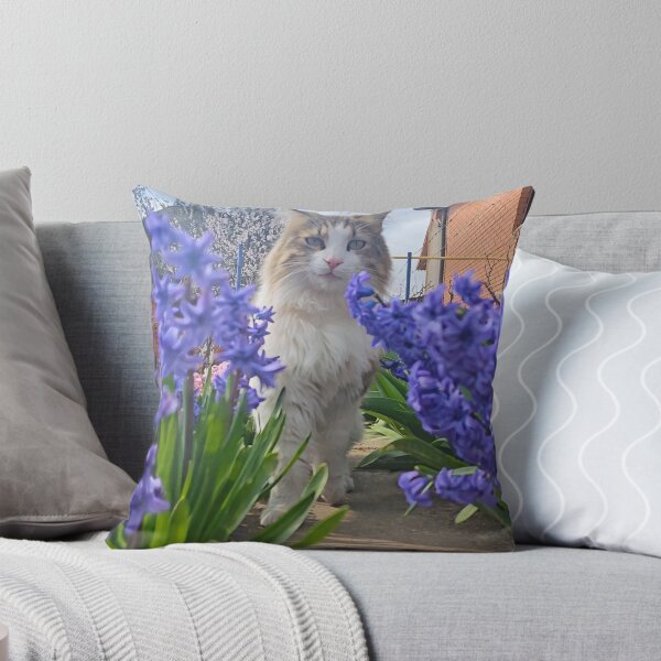 Item preview, Cat in Spring Flowers – Aesthetic Garden Cat Photo designed and sold by MB-CatPrints.